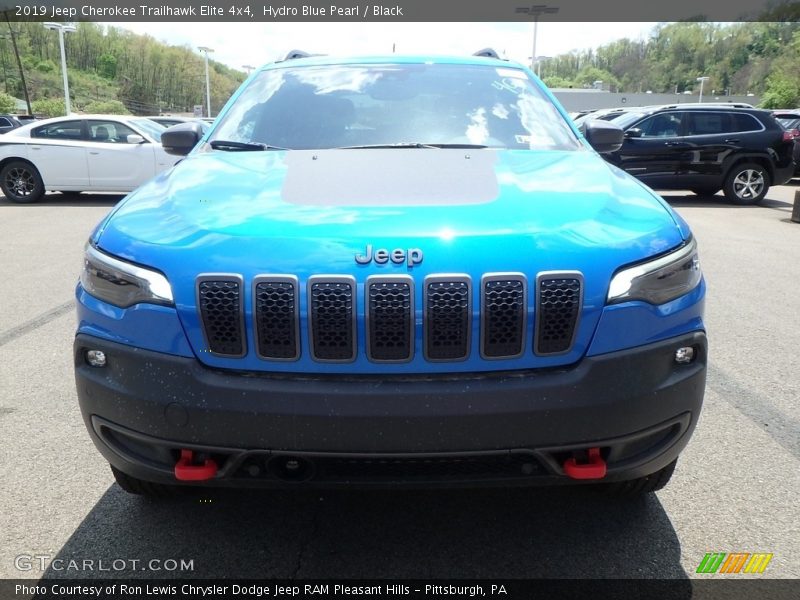 Hydro Blue Pearl / Black 2019 Jeep Cherokee Trailhawk Elite 4x4