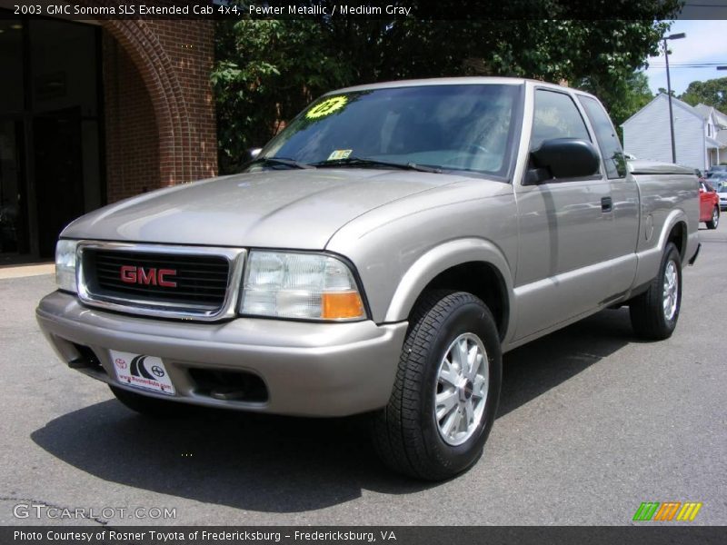 Pewter Metallic / Medium Gray 2003 GMC Sonoma SLS Extended Cab 4x4