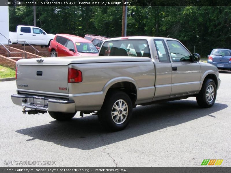 Pewter Metallic / Medium Gray 2003 GMC Sonoma SLS Extended Cab 4x4