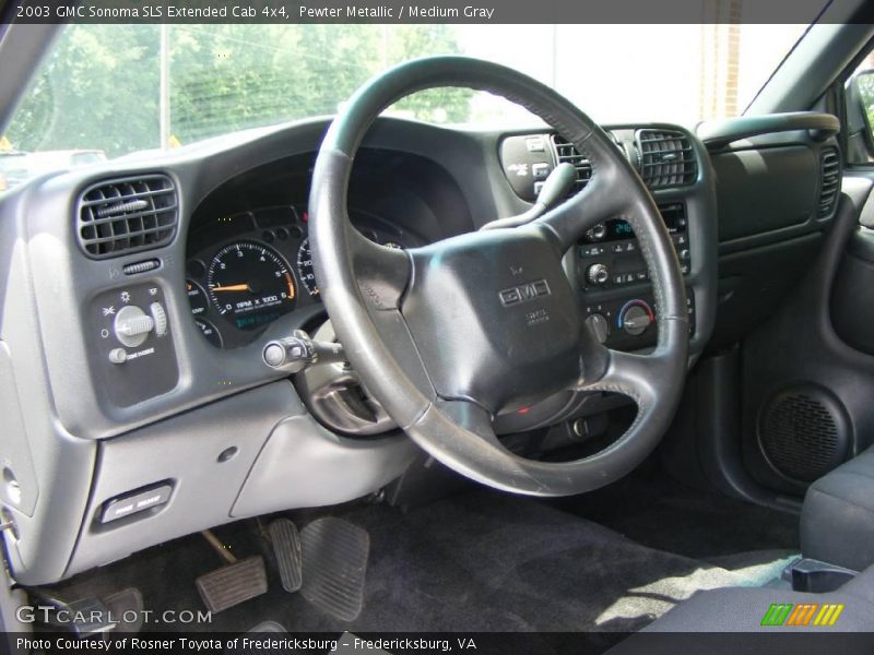 Pewter Metallic / Medium Gray 2003 GMC Sonoma SLS Extended Cab 4x4