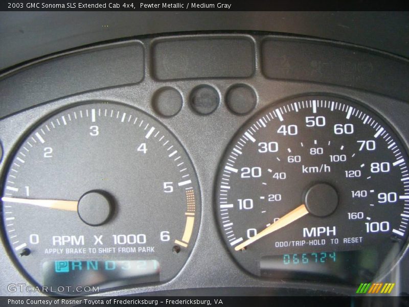 Pewter Metallic / Medium Gray 2003 GMC Sonoma SLS Extended Cab 4x4