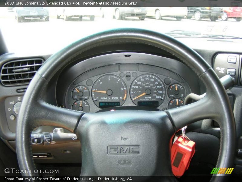 Pewter Metallic / Medium Gray 2003 GMC Sonoma SLS Extended Cab 4x4