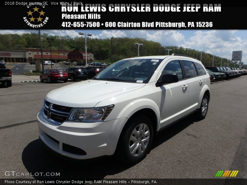 Vice White / Black 2018 Dodge Journey SE