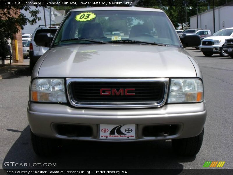 Pewter Metallic / Medium Gray 2003 GMC Sonoma SLS Extended Cab 4x4