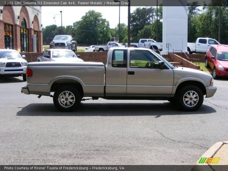 Pewter Metallic / Medium Gray 2003 GMC Sonoma SLS Extended Cab 4x4