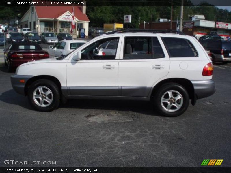 Nordic White / Gray 2003 Hyundai Santa Fe I4