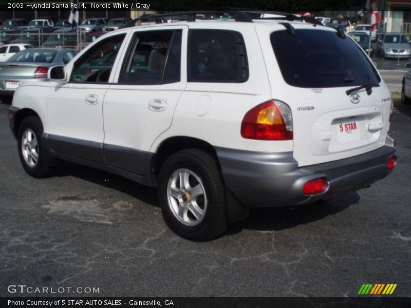 Nordic White / Gray 2003 Hyundai Santa Fe I4