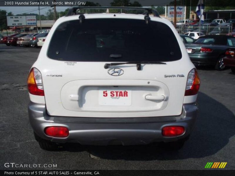 Nordic White / Gray 2003 Hyundai Santa Fe I4