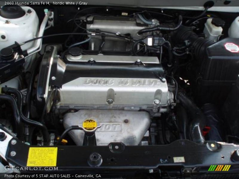 Nordic White / Gray 2003 Hyundai Santa Fe I4