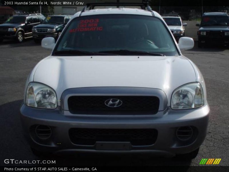 Nordic White / Gray 2003 Hyundai Santa Fe I4