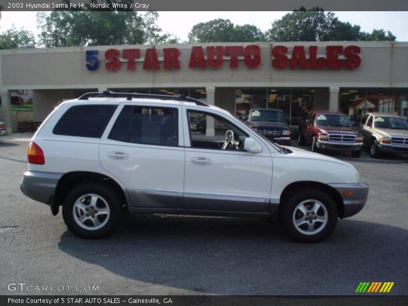 Nordic White / Gray 2003 Hyundai Santa Fe I4