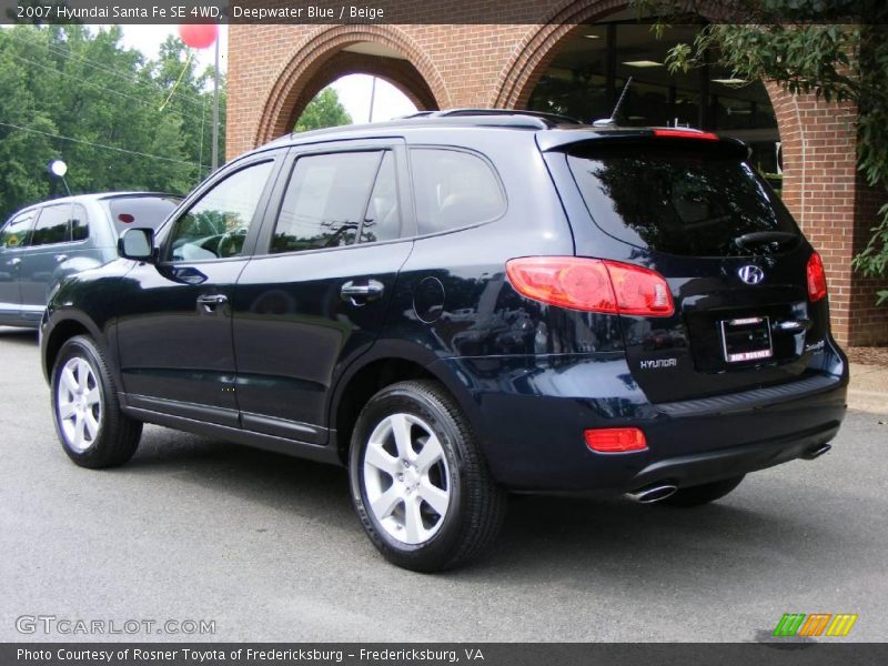 Deepwater Blue / Beige 2007 Hyundai Santa Fe SE 4WD
