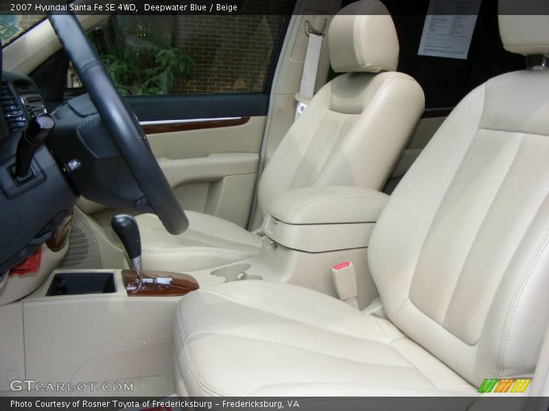 Deepwater Blue / Beige 2007 Hyundai Santa Fe SE 4WD
