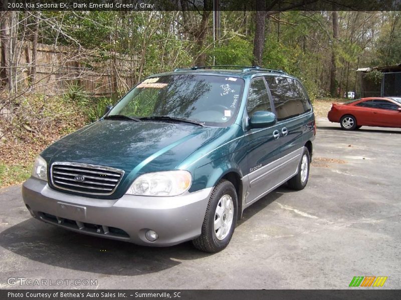 Dark Emerald Green / Gray 2002 Kia Sedona EX