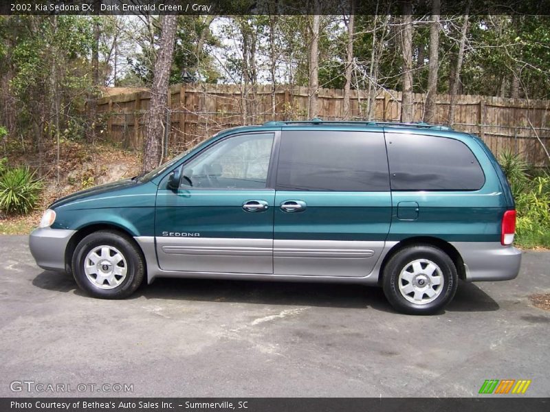 Dark Emerald Green / Gray 2002 Kia Sedona EX