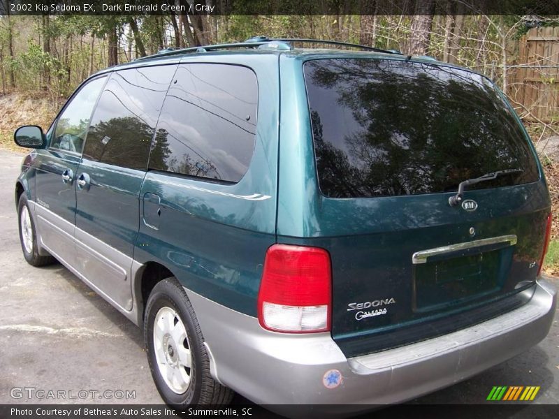 Dark Emerald Green / Gray 2002 Kia Sedona EX