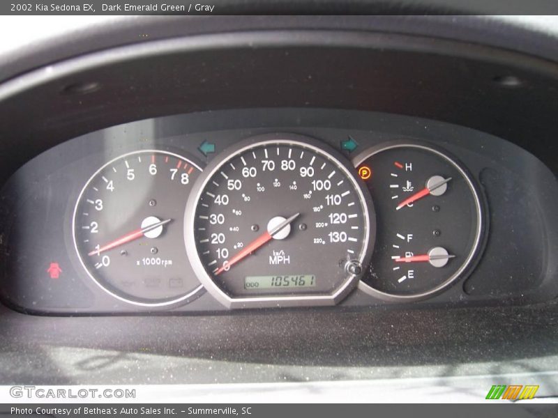 Dark Emerald Green / Gray 2002 Kia Sedona EX