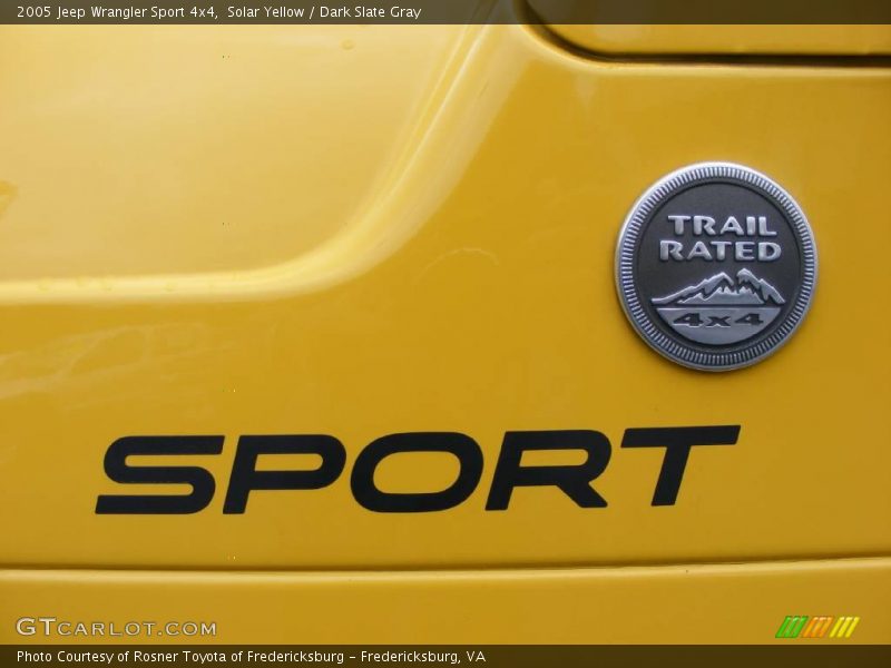 Solar Yellow / Dark Slate Gray 2005 Jeep Wrangler Sport 4x4