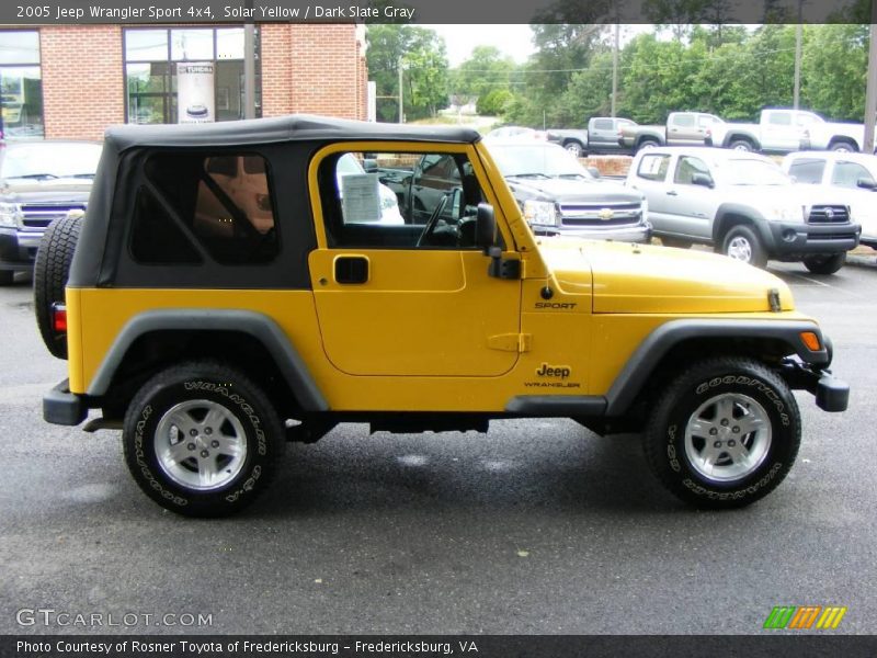 Solar Yellow / Dark Slate Gray 2005 Jeep Wrangler Sport 4x4