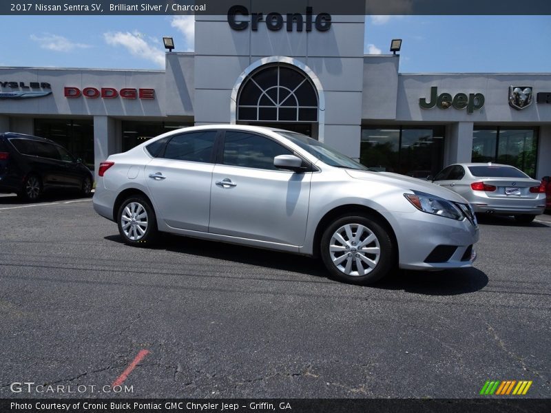 Brilliant Silver / Charcoal 2017 Nissan Sentra SV