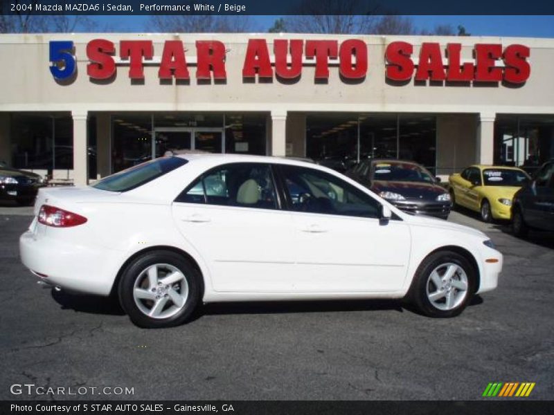 Performance White / Beige 2004 Mazda MAZDA6 i Sedan