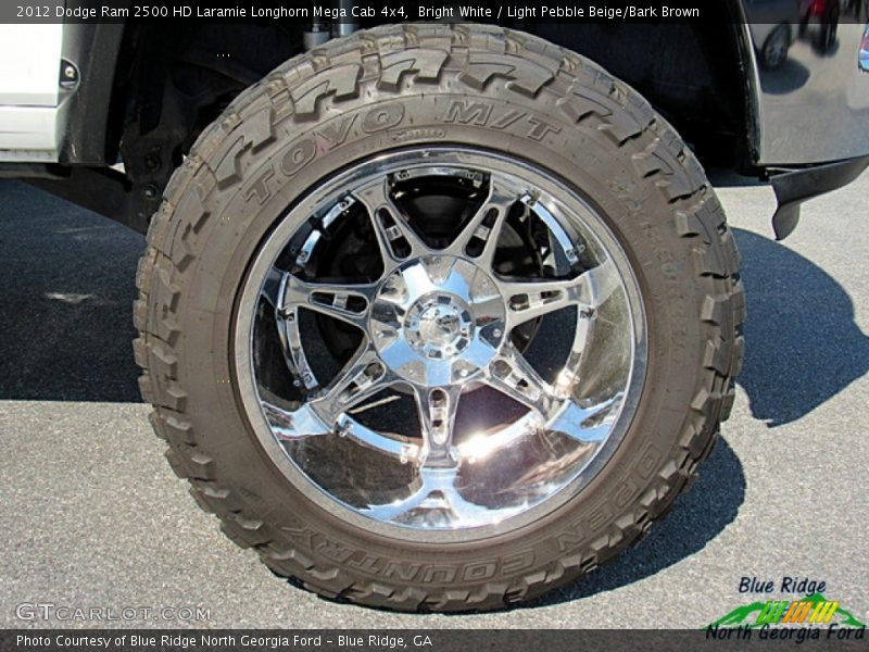 Bright White / Light Pebble Beige/Bark Brown 2012 Dodge Ram 2500 HD Laramie Longhorn Mega Cab 4x4