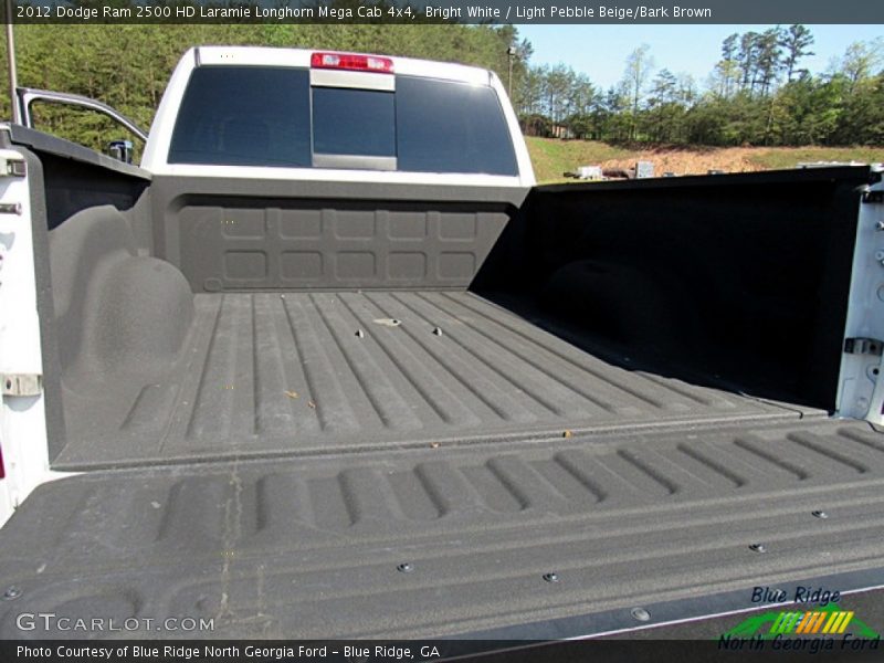 Bright White / Light Pebble Beige/Bark Brown 2012 Dodge Ram 2500 HD Laramie Longhorn Mega Cab 4x4