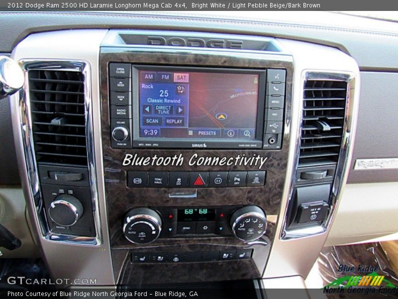Bright White / Light Pebble Beige/Bark Brown 2012 Dodge Ram 2500 HD Laramie Longhorn Mega Cab 4x4