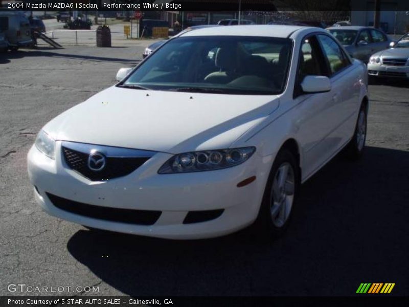 Performance White / Beige 2004 Mazda MAZDA6 i Sedan