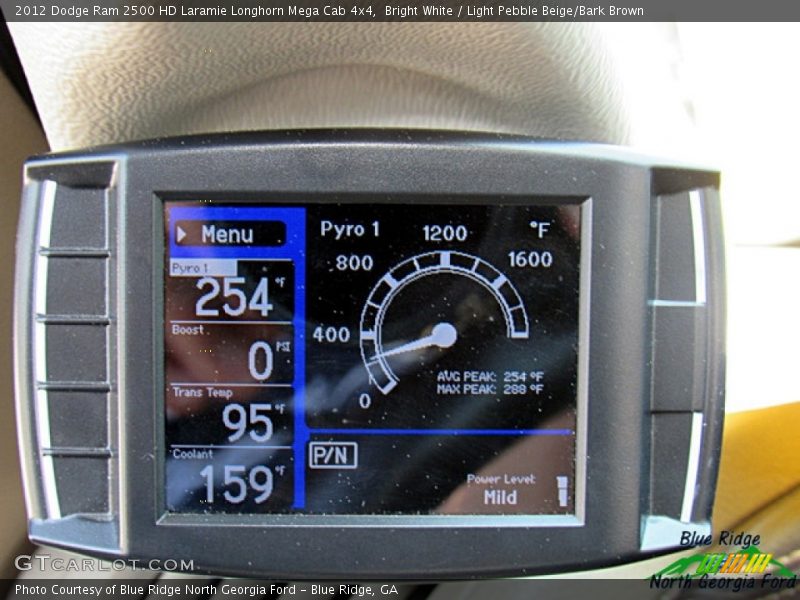 Bright White / Light Pebble Beige/Bark Brown 2012 Dodge Ram 2500 HD Laramie Longhorn Mega Cab 4x4