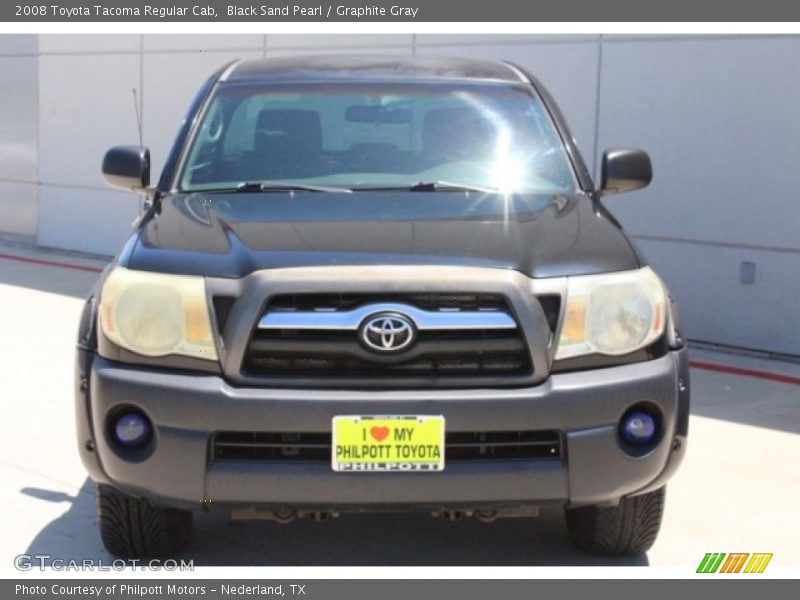 Black Sand Pearl / Graphite Gray 2008 Toyota Tacoma Regular Cab