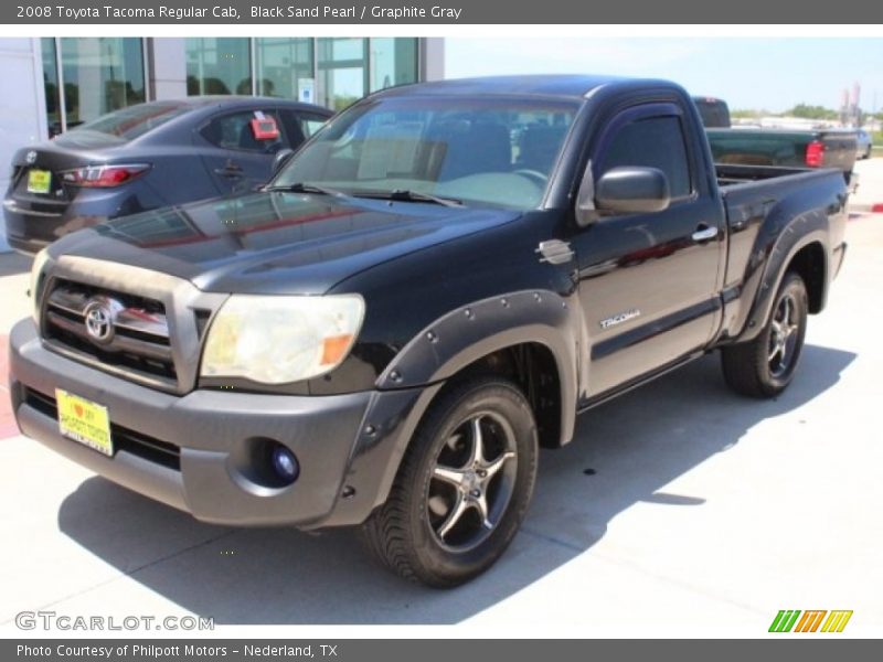 Black Sand Pearl / Graphite Gray 2008 Toyota Tacoma Regular Cab