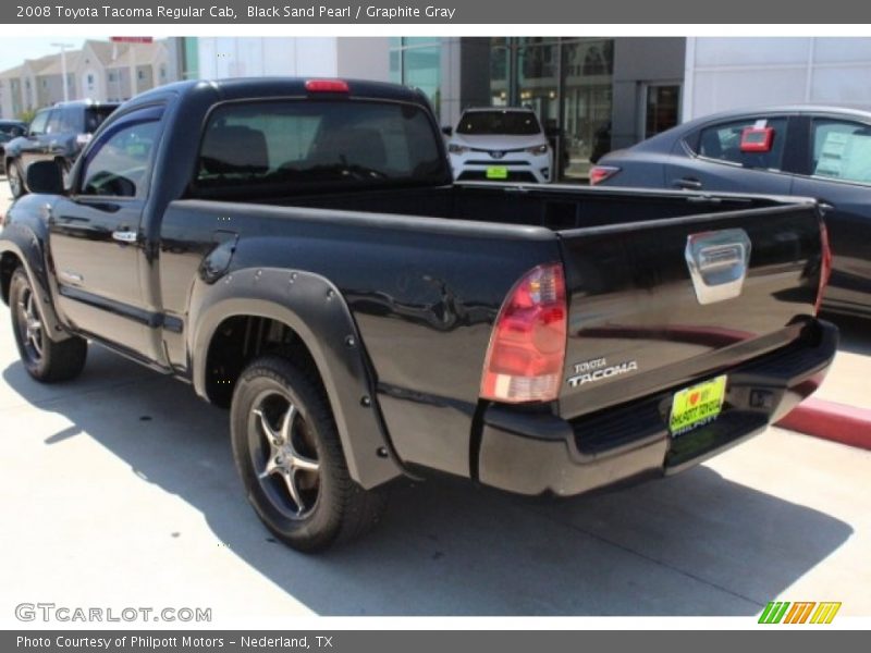 Black Sand Pearl / Graphite Gray 2008 Toyota Tacoma Regular Cab