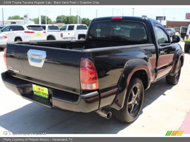 Black Sand Pearl / Graphite Gray 2008 Toyota Tacoma Regular Cab