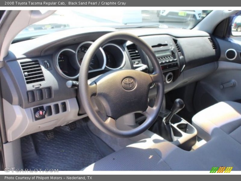Black Sand Pearl / Graphite Gray 2008 Toyota Tacoma Regular Cab