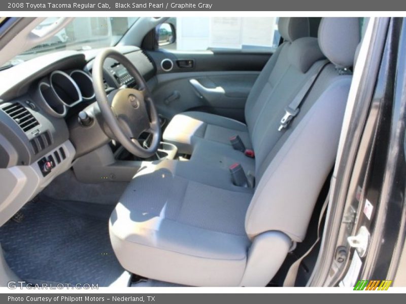Black Sand Pearl / Graphite Gray 2008 Toyota Tacoma Regular Cab