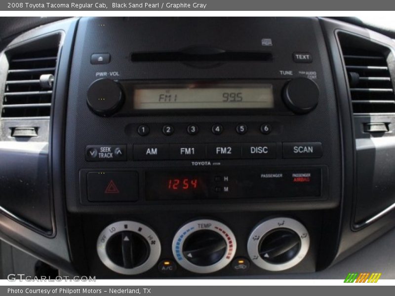 Black Sand Pearl / Graphite Gray 2008 Toyota Tacoma Regular Cab