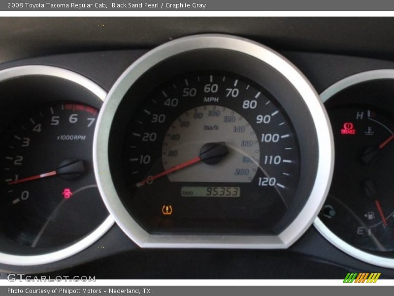 Black Sand Pearl / Graphite Gray 2008 Toyota Tacoma Regular Cab