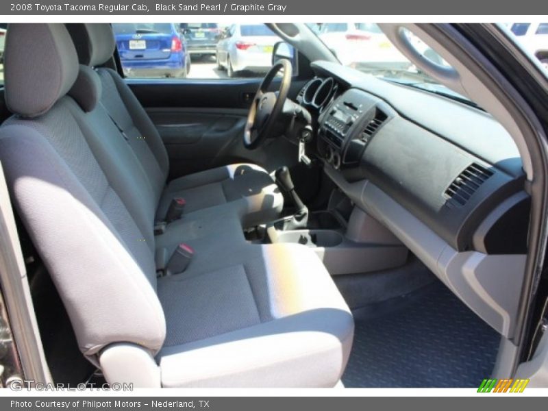 Black Sand Pearl / Graphite Gray 2008 Toyota Tacoma Regular Cab