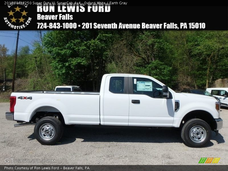 Oxford White / Earth Gray 2018 Ford F250 Super Duty XL SuperCab 4x4