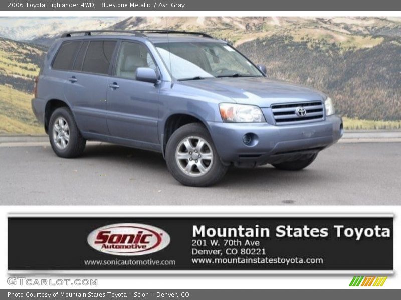Bluestone Metallic / Ash Gray 2006 Toyota Highlander 4WD