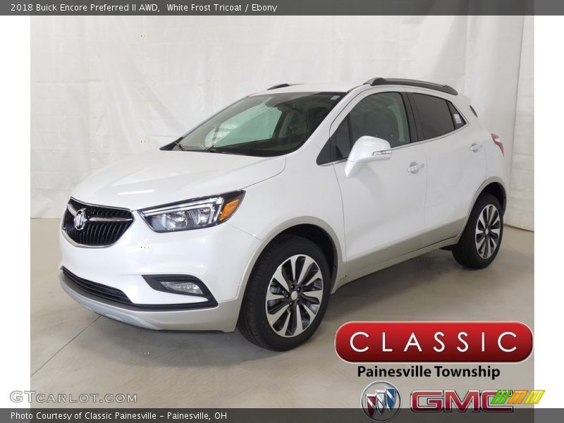 White Frost Tricoat / Ebony 2018 Buick Encore Preferred II AWD