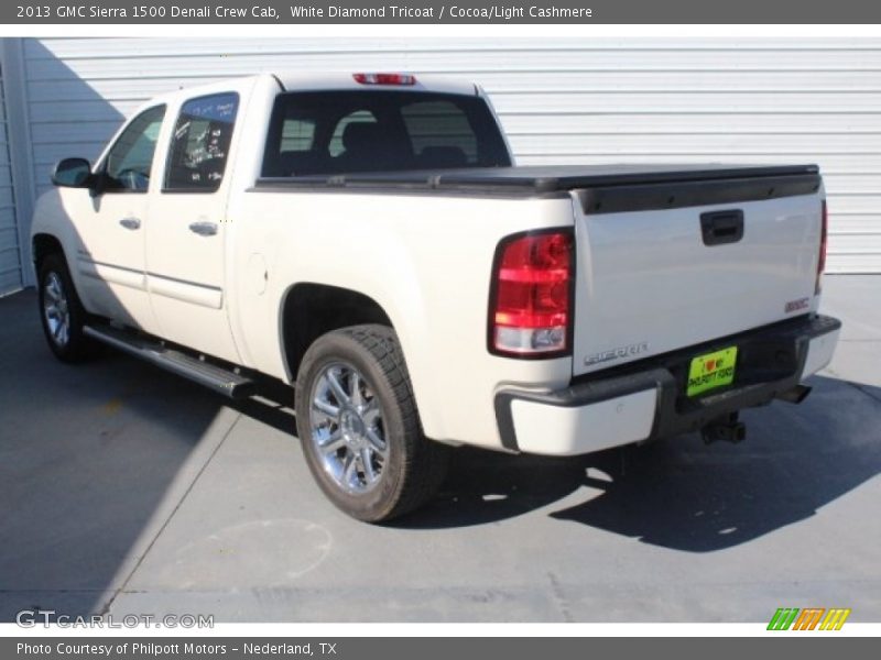 White Diamond Tricoat / Cocoa/Light Cashmere 2013 GMC Sierra 1500 Denali Crew Cab