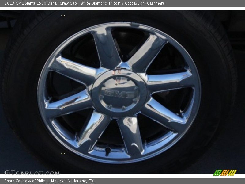 White Diamond Tricoat / Cocoa/Light Cashmere 2013 GMC Sierra 1500 Denali Crew Cab