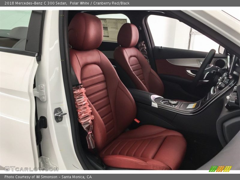 Polar White / Cranberry Red/Black 2018 Mercedes-Benz C 300 Sedan