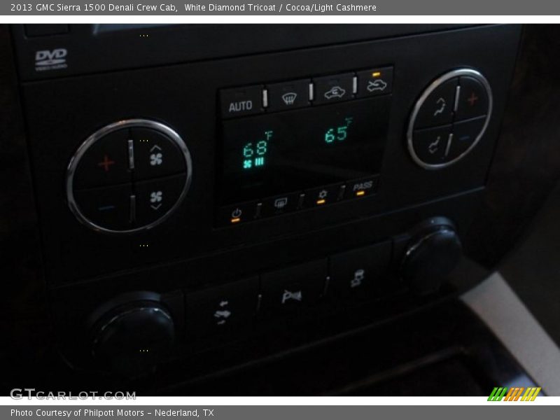 White Diamond Tricoat / Cocoa/Light Cashmere 2013 GMC Sierra 1500 Denali Crew Cab