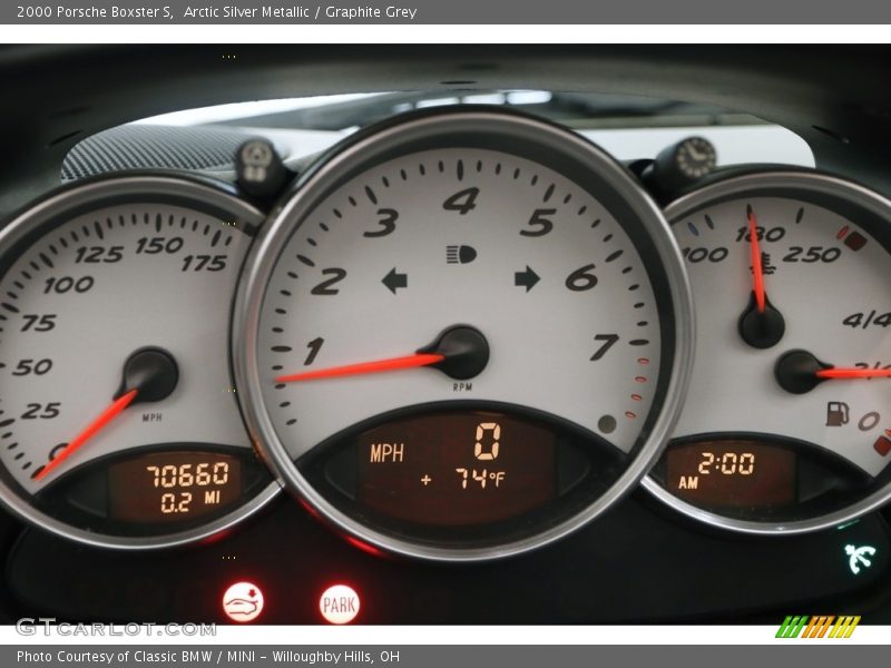 Arctic Silver Metallic / Graphite Grey 2000 Porsche Boxster S