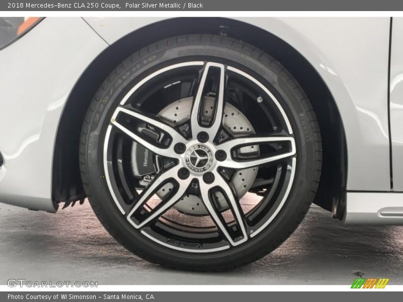 Polar Silver Metallic / Black 2018 Mercedes-Benz CLA 250 Coupe