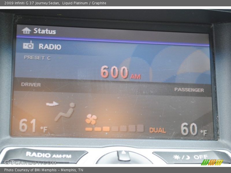 Liquid Platinum / Graphite 2009 Infiniti G 37 Journey Sedan