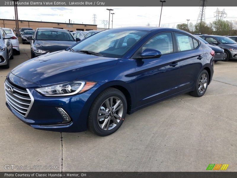 Lakeside Blue / Gray 2018 Hyundai Elantra Value Edition